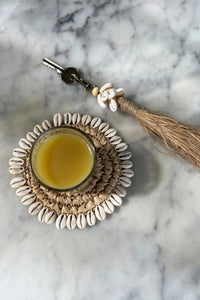 De Raffia Shell Onderzetter - Naturel