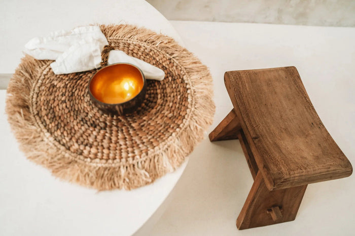 De Waterhyacint Raffia Placemat - Naturel