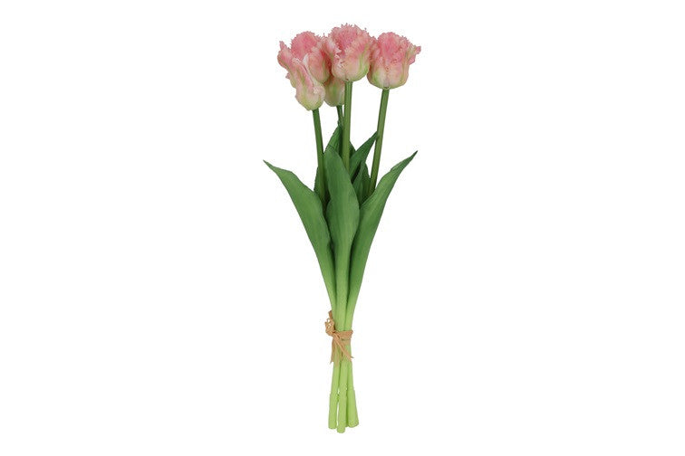 Kunst boeket Tulp Tulipa (parrot) 3D-L16B16H47CM roze