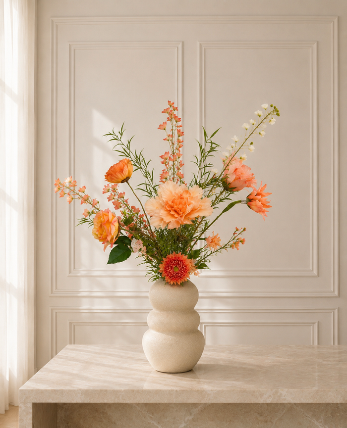 Zijdenboeket Peach Whisper