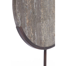 Afbeelding in Gallery-weergave laden, Ornament op voet 35x10x51,5 cm  donker bruin travertin
