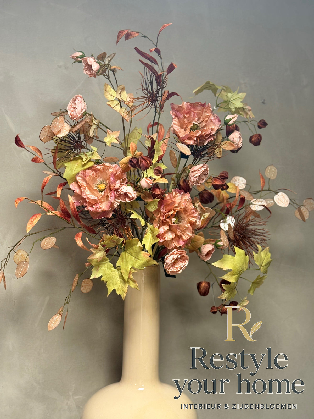 Zijdenboeket autumn pink