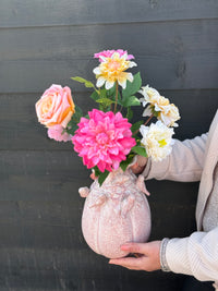 Bird vaas M gevuld met realtouch zijdenbloemen