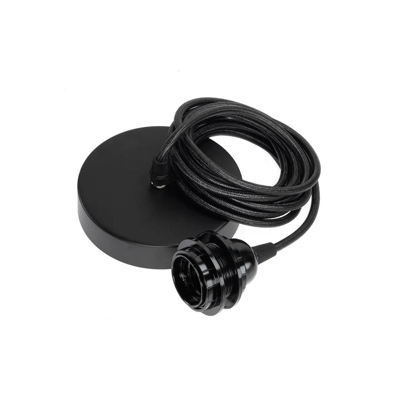 Lamp Socket for Ceiling - Black - 1 Fitting