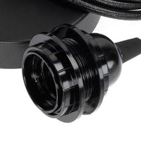 Lamp Socket for Ceiling - Black - 1 Fitting