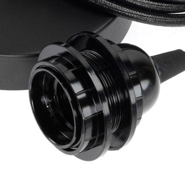 Lamp Socket for Ceiling - Black - 1 Fitting