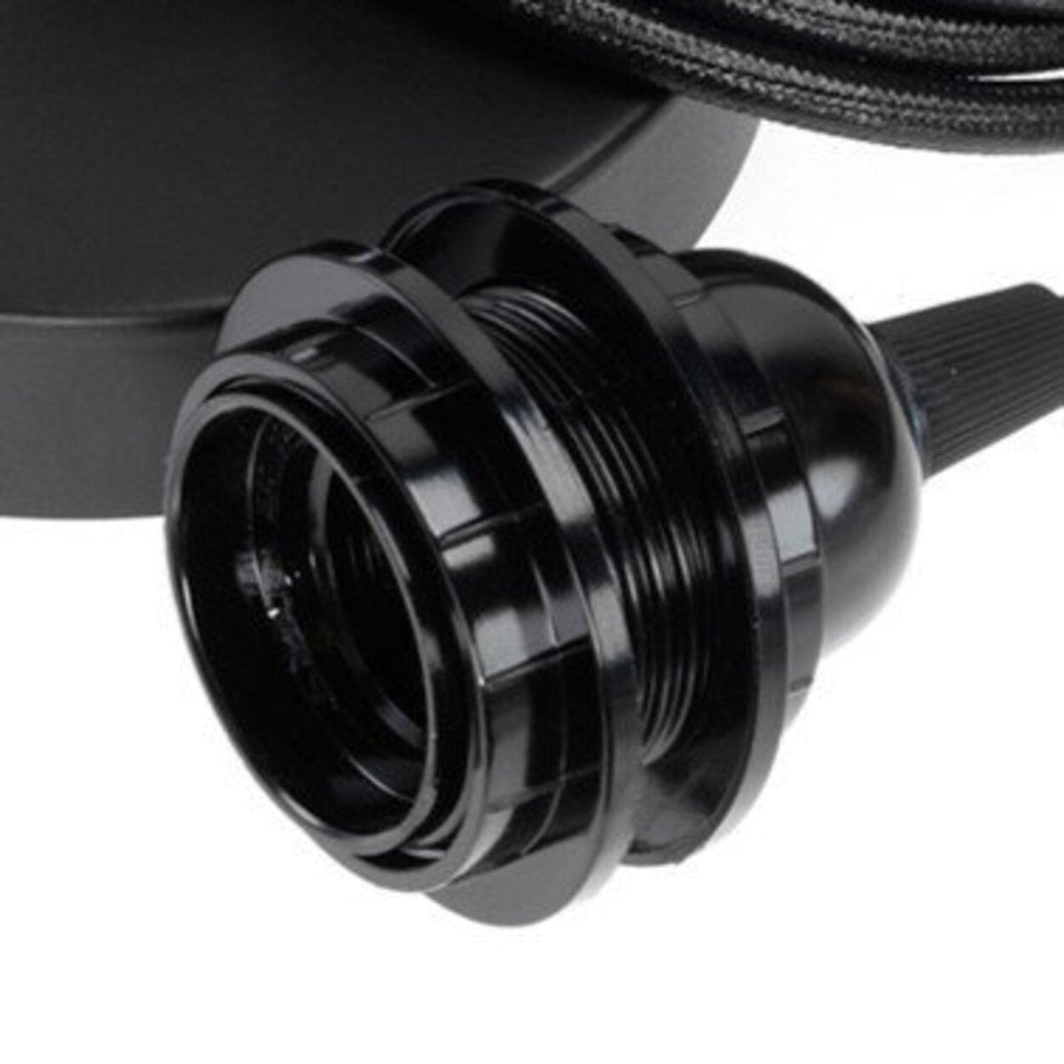 Lamp Socket for Ceiling - Black - 1 Fitting