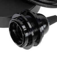 Lamp Socket for Ceiling - Black - 1 Fitting