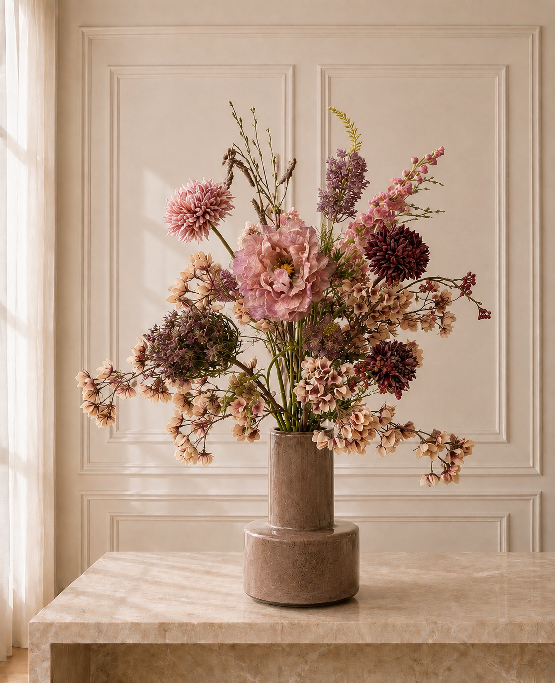 Zijdenboeket Dusty Romance