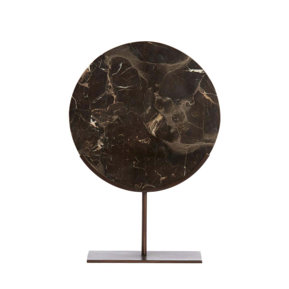 Ornament op voet 35x10x51,5 cm donker bruin marmer