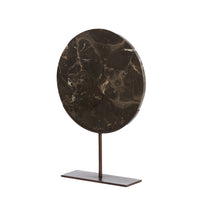 Ornament op voet 35x10x51,5 cm donker bruin marmer