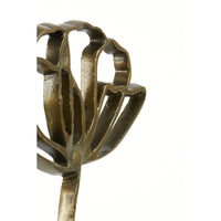 Ornament op voet Papaver 28x8,5x45 cm brons