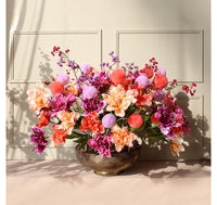 Kunst bloem Tulp Tulipa Parrot Karin S geel/zalm-L15B15H66CM