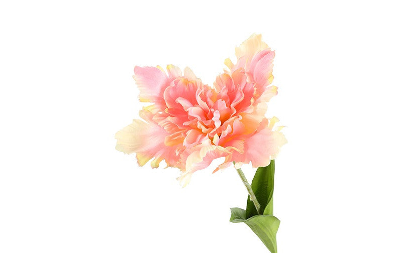 Kunst bloem Tulp Tulipa Parrot Karin S roze-L15B15H66CM