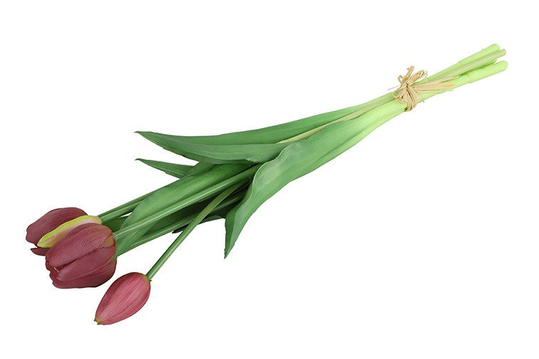 Kunst boeket Tulp Tulipa paars-L10B10H41CM