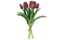Kunst boeket Tulp Tulipa paars-L15B15H28CM