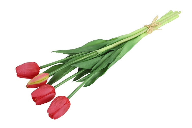 Kunst boeket Tulp Tulipa fuchsia-L10B10H41CM