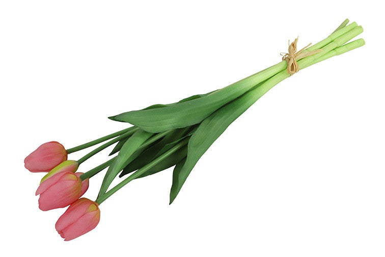 Kunst boeket Tulp Tulipa roze-L10B10H41CM