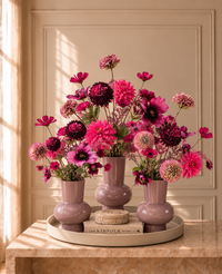 Pretty in Pink – Vaas inclusief zijden boeket