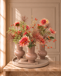 Autumn Blush – Vaas inclusief zijden boeket