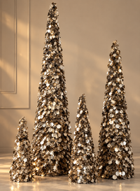 Tree Sparkling Polystyrene Greige Extra Large