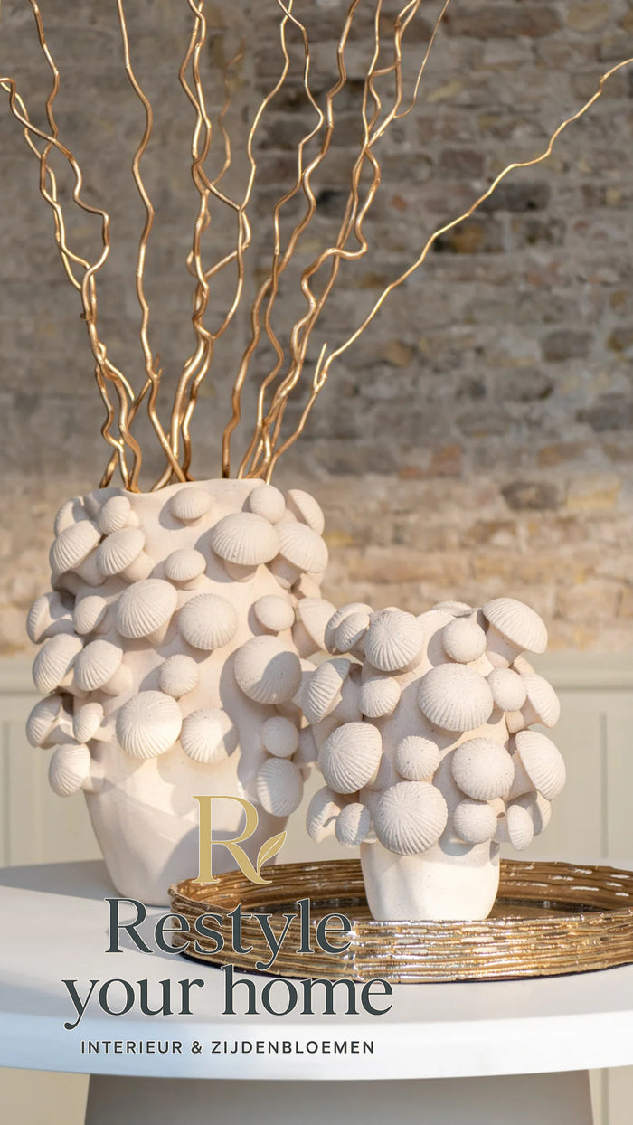 Vase Fungi Clay Beige Large