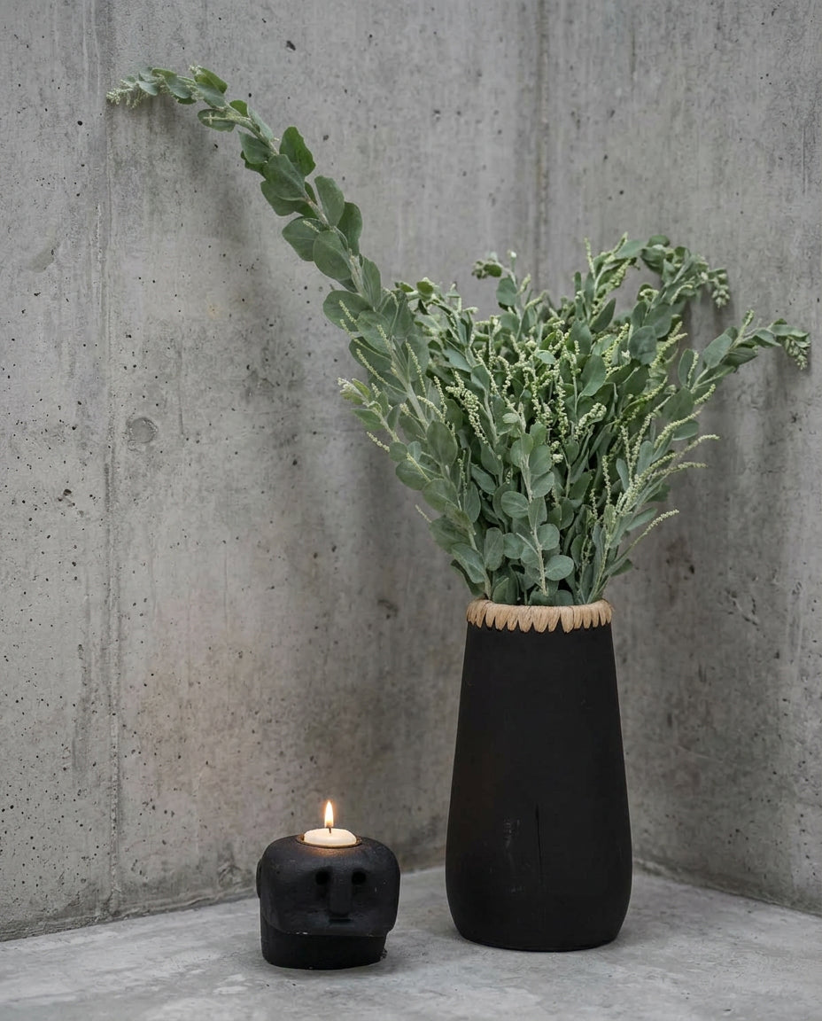 De Sneaky Vaas - Zwart Naturel - M