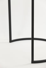Afbeelding in Gallery-weergave laden, Side table Set van 2 41x48+49x53,5 cm ALFIO brown marble+black
