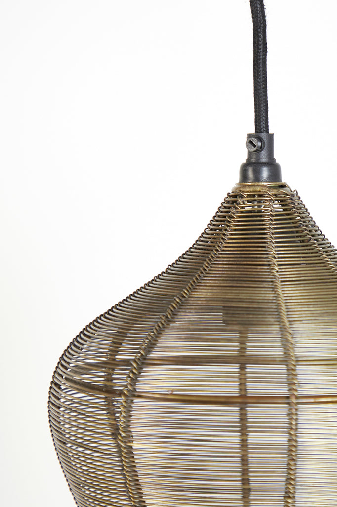 Hanging lamp 5L 100x20x122 cm ALVARO antique bronze