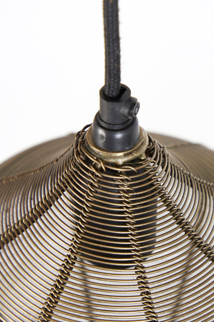 Hanging lamp 5L 100x20x122 cm ALVARO antique bronze
