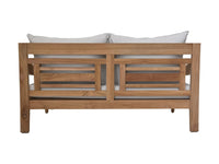 Bahama sofa 2,5-zits incl kussenset - 150x95x80 - Naturel/wit -  teak