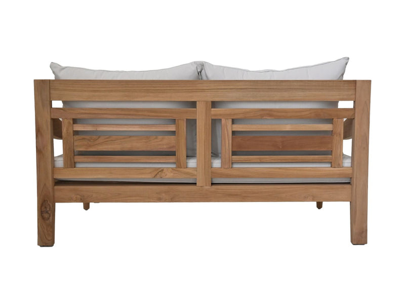 Bahama sofa 2,5-zits incl kussenset - 150x95x80 - Naturel/wit -  teak