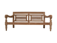 Bahama sofa 2,5-zits incl kussenset - 150x95x80 - Naturel/wit -  teak