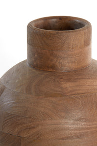 Vase deco 33x45 cm BARUMI wood matt dark brown