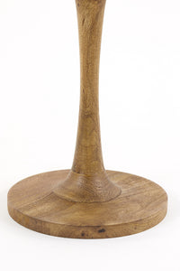 Side table 50x55 cm BICABA wood matt dark brown