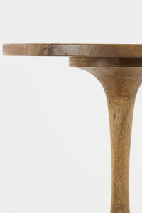 Side table 50x55 cm BICABA wood matt dark brown