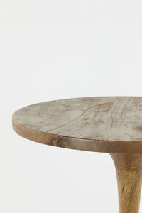 Side table 50x55 cm BICABA wood matt dark brown