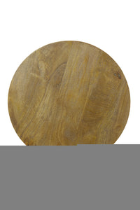Side table 50x55 cm BICABA wood matt dark brown