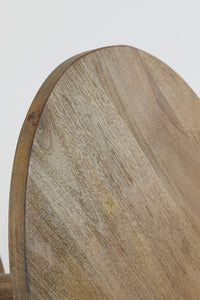 Side table 60x36 cm BICABA wood matt dark brown