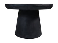 Bijzettafel Drum - 60x60x40 - Matt zwart - Mangohout