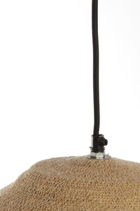 Hanging lamp 36x48 cm BOLSENA seagrass natural+cream
