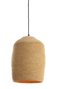 Hanging lamp 36x48 cm BOLSENA seagrass natural+cream