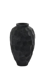 Afbeelding in Gallery-weergave laden, Vase deco 23x37 cm BONTOC wood matt black
