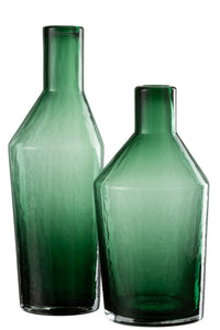 Bottle Decorative Glass Green Large