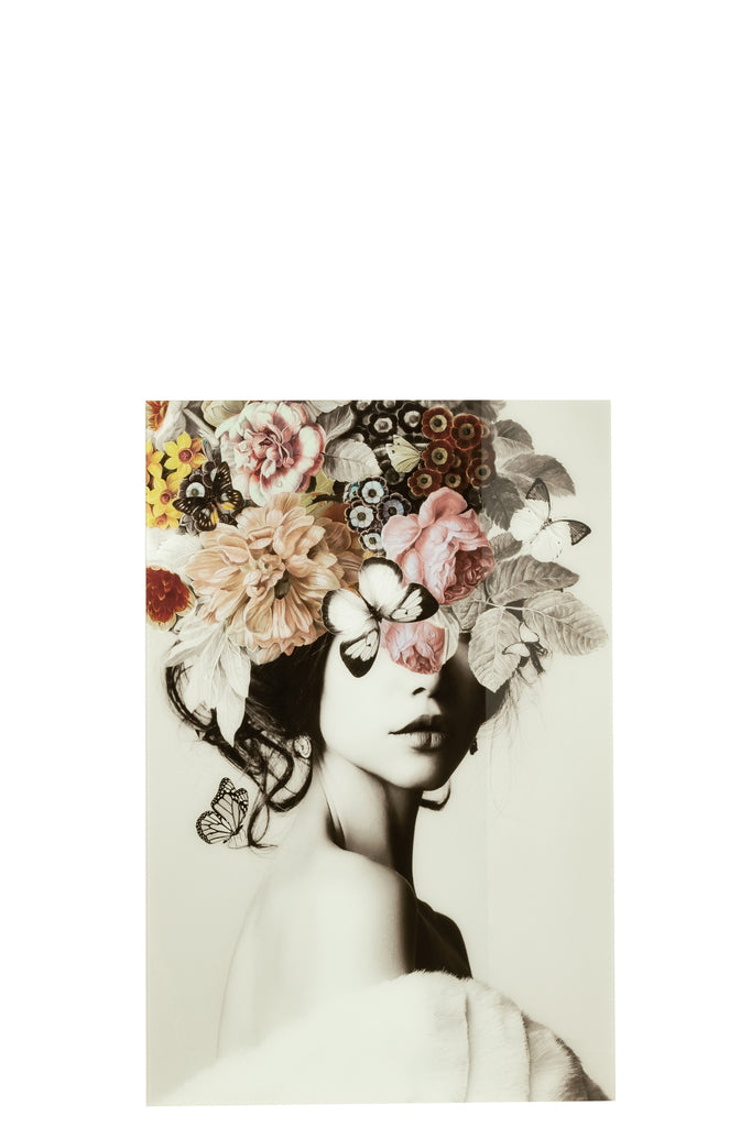 Wall Decoration Olga Glass/Paper Mix