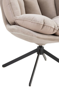 Chair Relax Cushion On Frame Textile/Metal Extra Light Grey