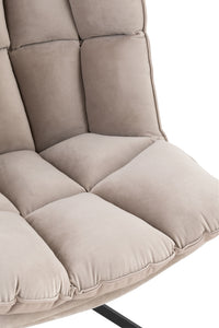 Chair Relax Cushion On Frame Textile/Metal Extra Light Grey
