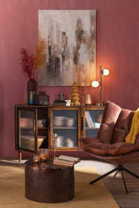 Chair Relax Cushion On Frame Textile/Metal Rust Brown