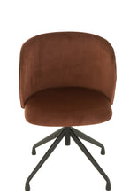 Afbeelding in Gallery-weergave laden, Chair Turn/Up/Down Velvet Dark Brown
