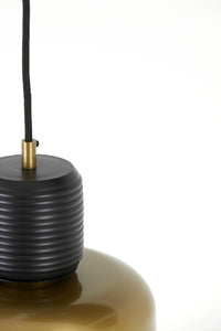 Hanging lamp 25x36 cm CHANIA matt black-antique bronze